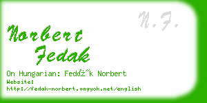 norbert fedak business card